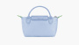 Longchamp Le Pliage Green Handle Pouch "Sky Blue" 
