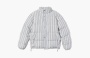 Stussy Stripe Down Puffer Jacket "Bone" 