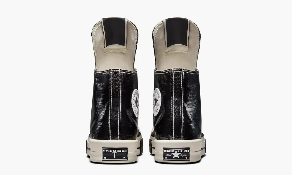 Rick Owens X Converse Drkshdw Turbodrk Chuck Taylor All-star 70 HI Black Lacquered Denim