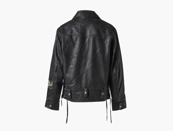 Enfants Riches Déprimés Pianist Distressed Leather Jacket Black 