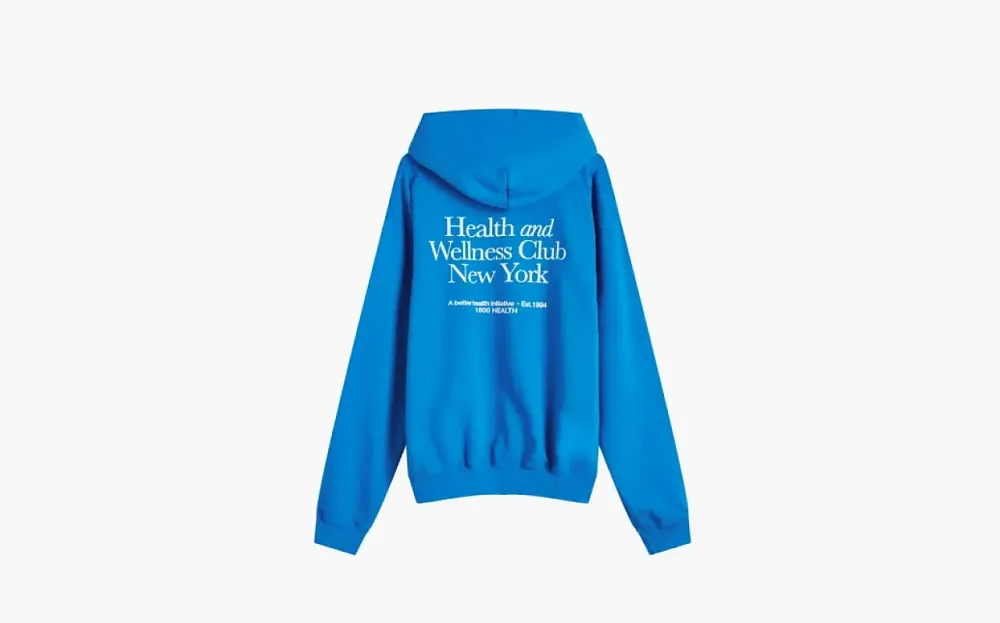 Sporty & Rich HWCNY Hoodie Royal Blue & White