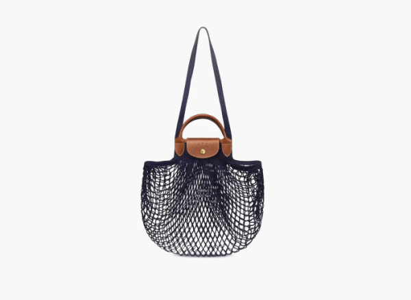 Longchamp Le Pliage Filet Top Handle Bag  Navy 