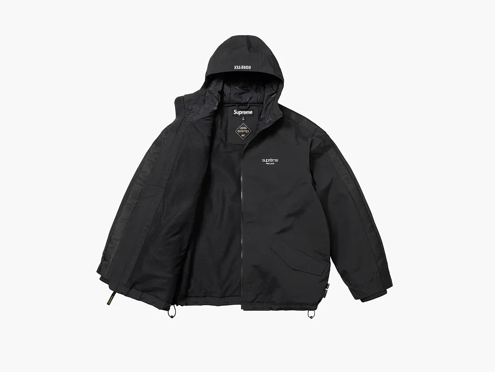 Supreme GORE-TEX Stripe Hooded Jacket Black