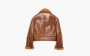 Acne Studios Shearling Biker Jacket Brown 