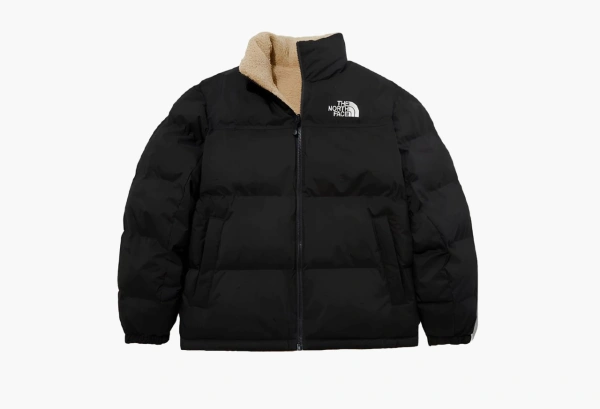 The North Face Fleece Jacket Beige Black  The North Face Fleece Jacket Beige Black
