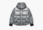 New Balance Cropped Hooded Down Jacket Silver 