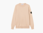 Stone Island Soft Organic Cotton Crewneck Sweater Plaster Pink 