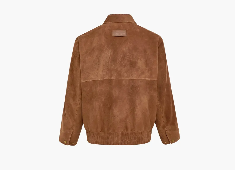 Adidas Originals Leather Jacket Brown