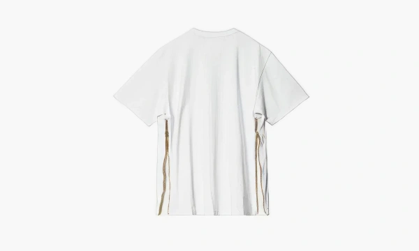 Sacai X Carhartt T-shirt Golden Zip White 