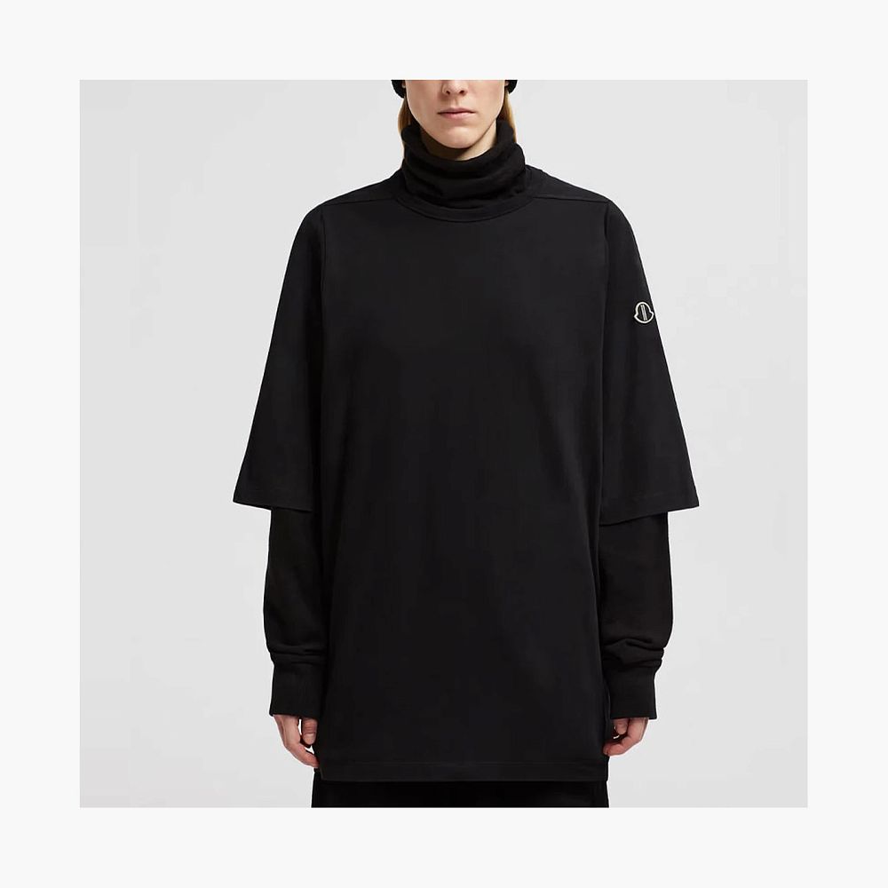 Moncler x Rick Owens Cotton T-Shirt Black