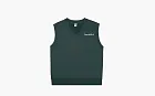 Sporty & Rich Serif Logo Embroidered V Neck Vest Forest