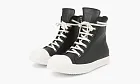 Rick Owens Leather High-top Sneakers Black