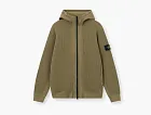 Stone Island Organic Cotton Waffle Fleece Sweatshirt Military Green