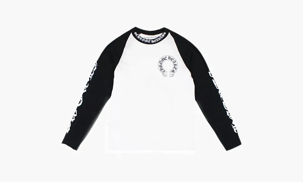 Chrome Hearts Horseshoe Baseball Shirt White / Black