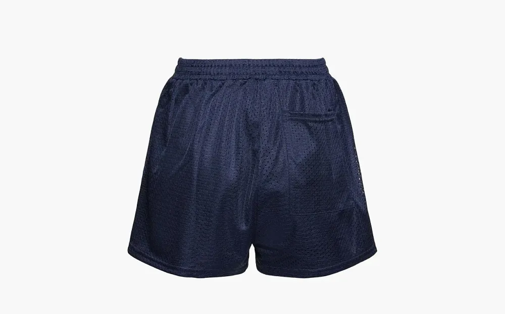 Sporty & Rich Logo-printed Mesh Mini Shorts WMNS Blue