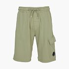 C.P. Company Light Fleece Lens Cargo Shorts Green
