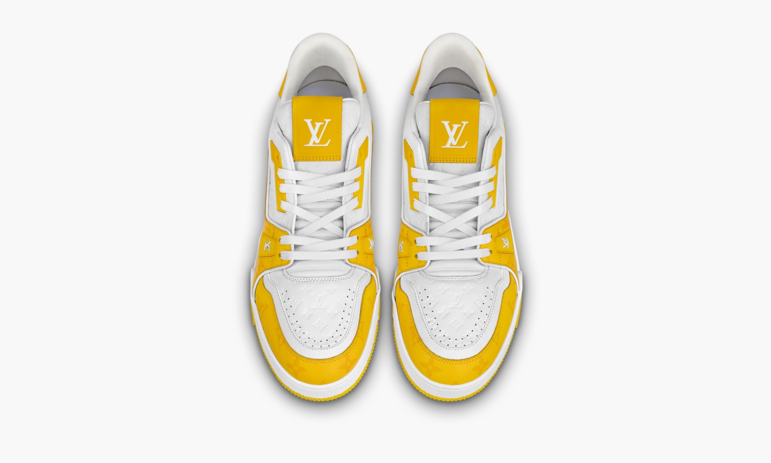 фото Louis Vuitton Lv Trainer "White Yellow Monogram" (Кроссовки)-1AANGJ