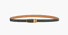 Amazona Smooth Calfskin Leather Padlock Belt Black/Gold