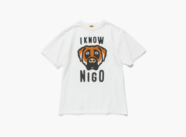 Human Made & Kaws T-shirt I Know Nigo White  Human Made & Kaws T-shirt I Know Nigo White