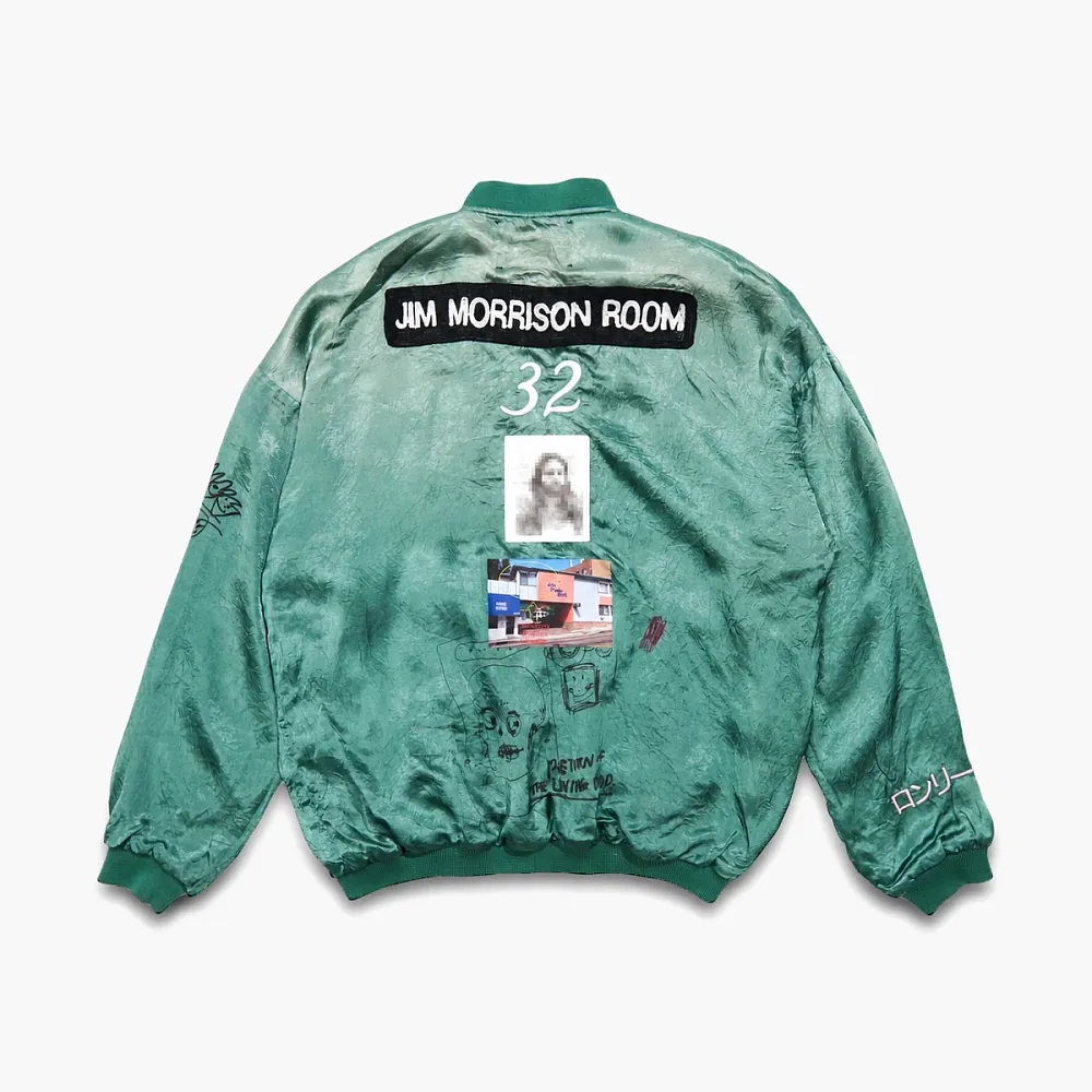 Paly Hollywood Boxy Satin Jacket Green