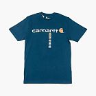 Carhartt Vertical Logo T-Shirt Teal Blue