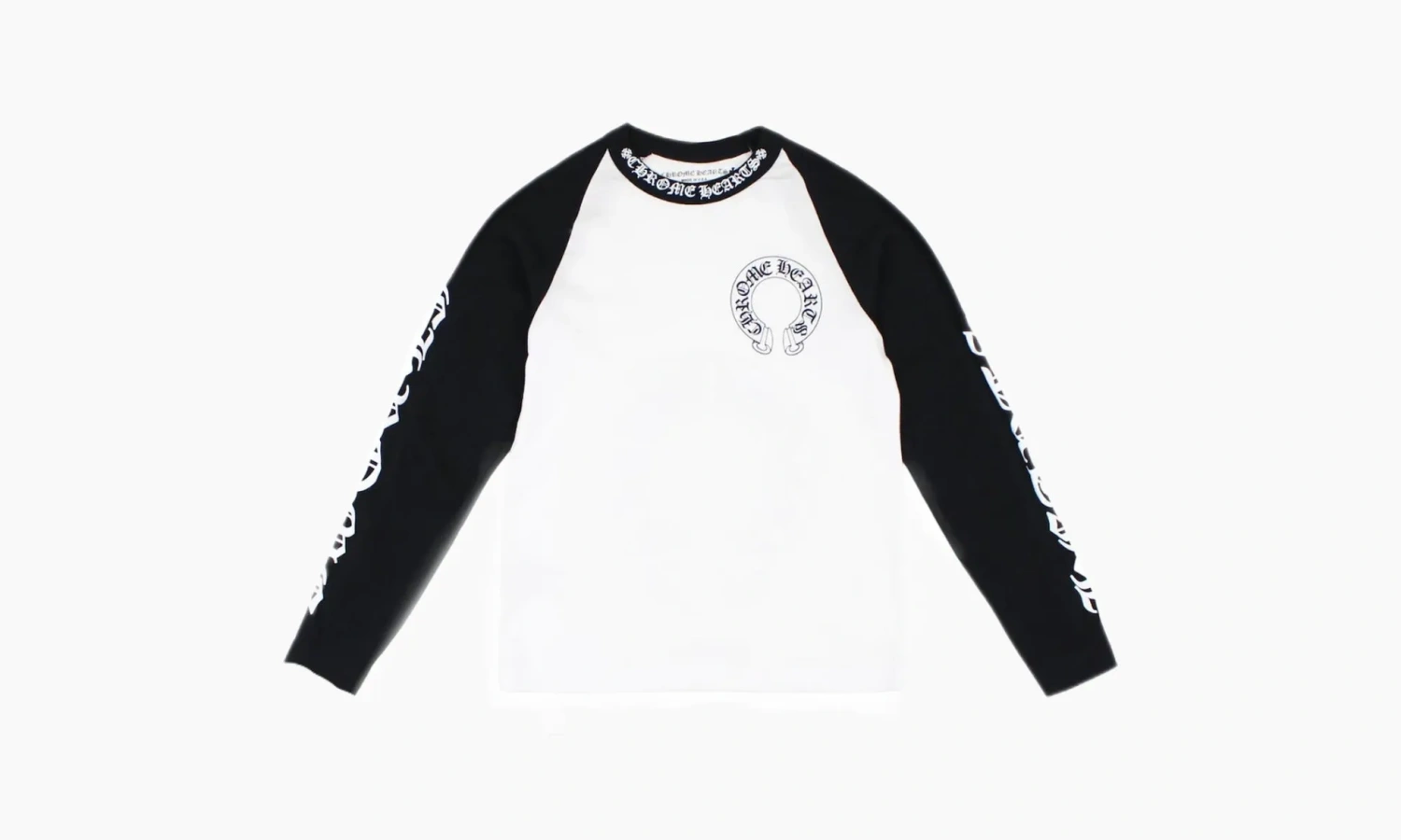 Chrome Hearts Horseshoe Baseball Shirt White / Black 