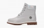 Timberland Heritage 6 Inch Waterproof Boots WMNS "Light Grey Full Grain With Silver Collar" 