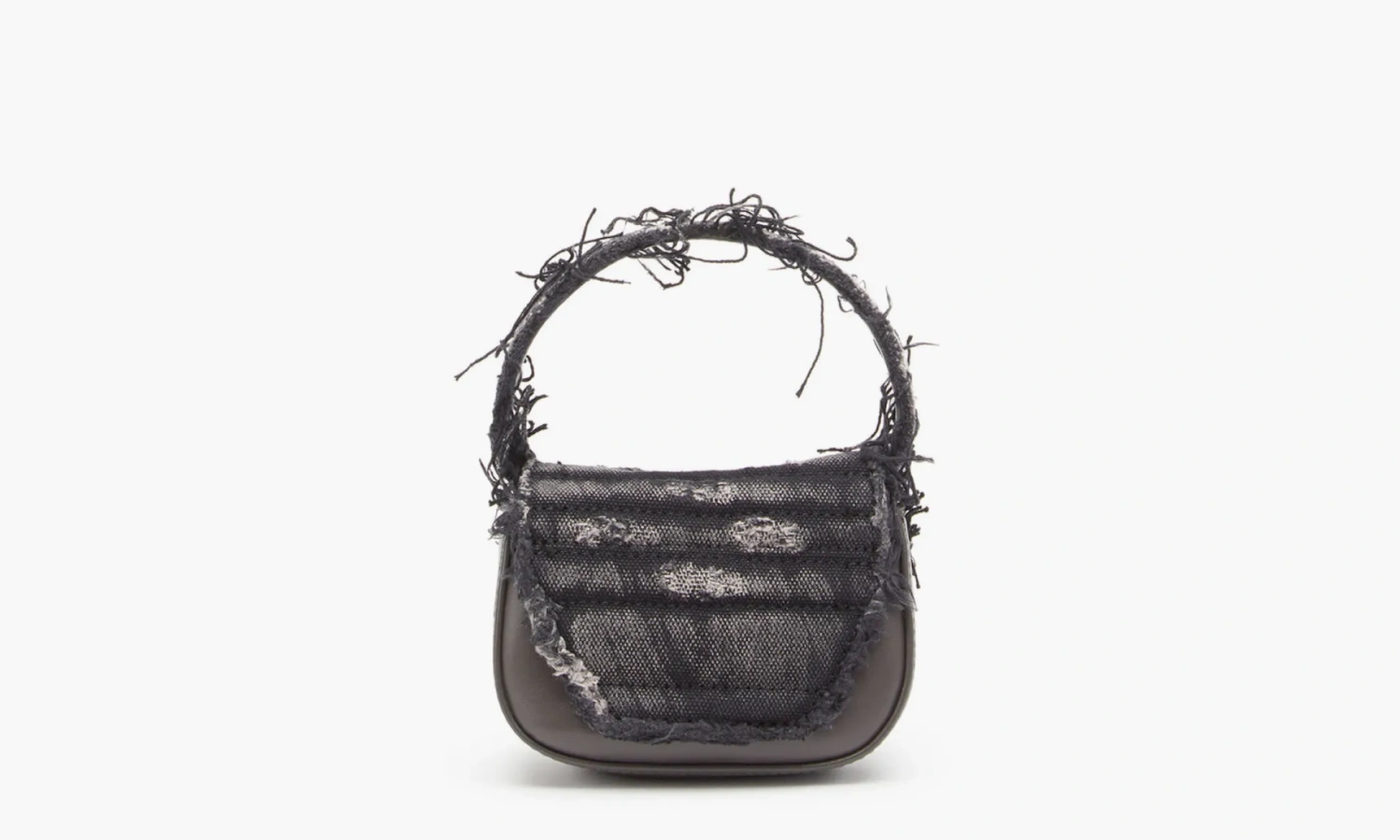 Diesel 1DR Iconic Mini Bag Iconic Canvas And Crystals Black 