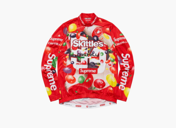 Supreme x Skittles x Castelli L/S Cycling Jersey Red 