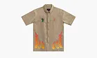 Cactus Jack by Travis Scott x Jordan Button Down Shirt Khaki/University Red