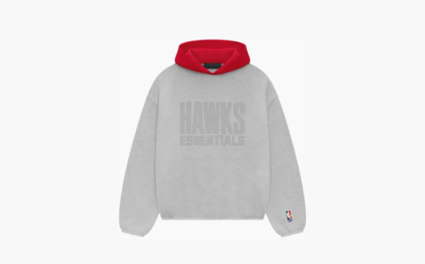 Fear of God Essentials x NBA Atlanta Hawks Hoodie Grey Red  Fear of God Essentials x NBA Atlanta Hawks Hoodie Grey Red
