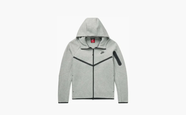 Nike Tech Full Zip Windrunner Hoodie Dark Grey Heather/Black 