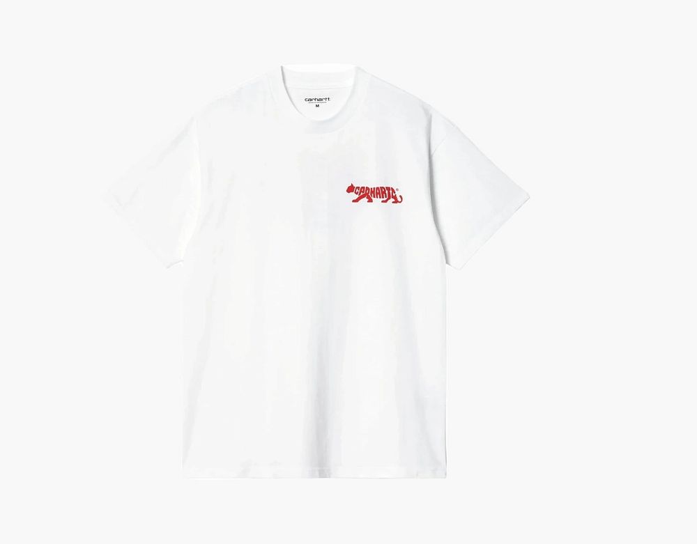 Carhartt WIP Rocky T-Shirt White Red Print