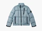 Stone Island Lightweight Stand Collar Down Jacket Avio Blue