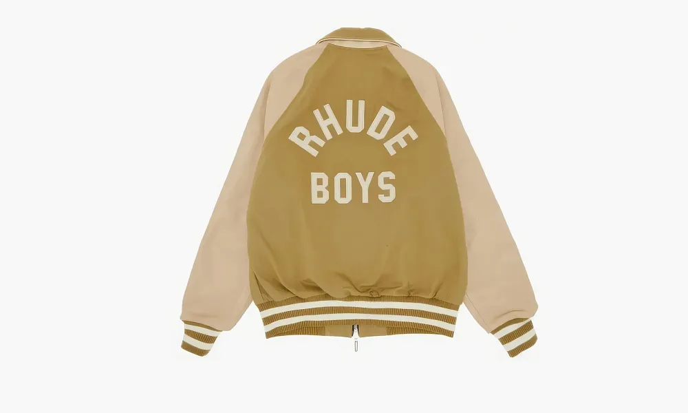 RHUDE Twill Boys Bomber Gold
