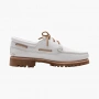 Timberland Authentic Handsewn Boat Shoes "White Full Grain" 