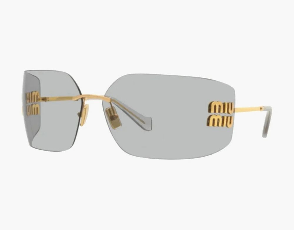 MU 54YS Sunglasses Gold Light Grey