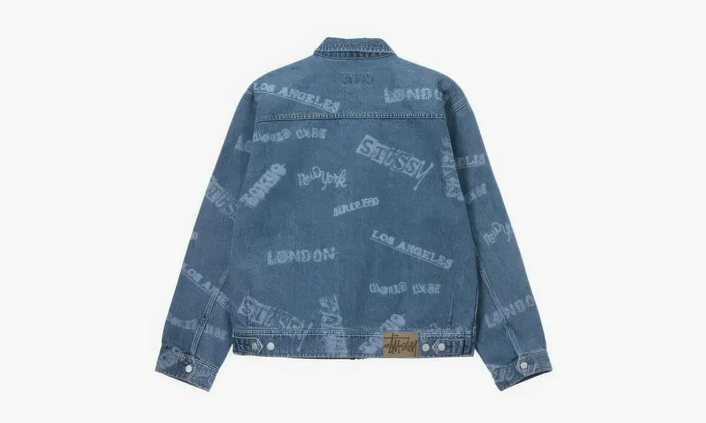 Stussy Worldwide Zip Work Jacket Denim