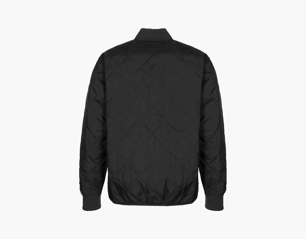Carhartt WIP Quilted Liner Jacket Black Collared