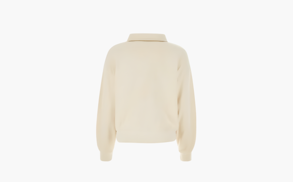 Sporty & Rich Cropped Polo Sweatshirt Beige 