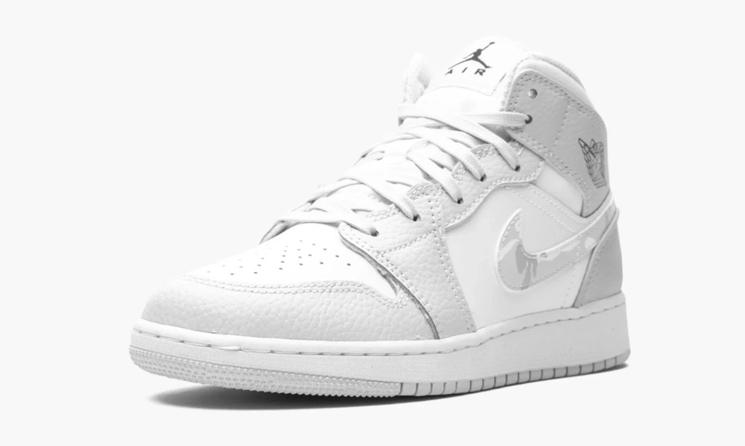Air Jordan 1 Mid SE GS Grey Camo 