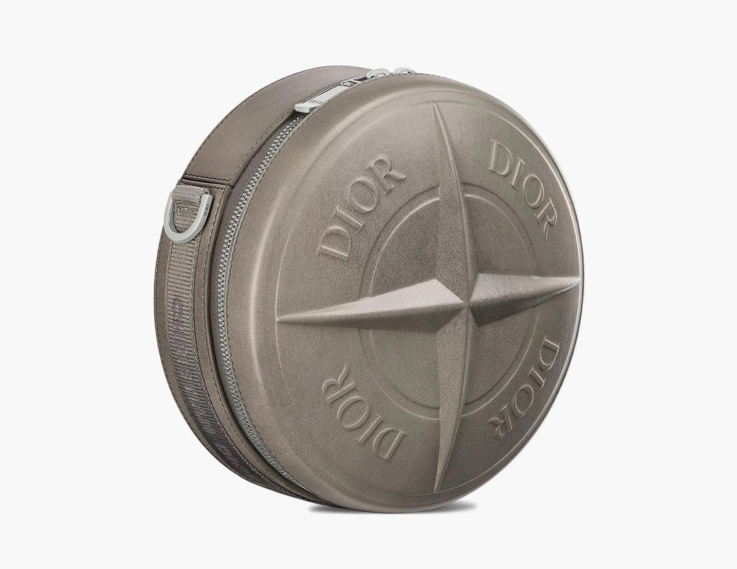 фото Dior x Stone Island Round Bag "Grey" (Dior)-1ESPO335WHT H168