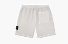 Stone Island Malfile Fleece Jogger Shorts Pearl Grey
