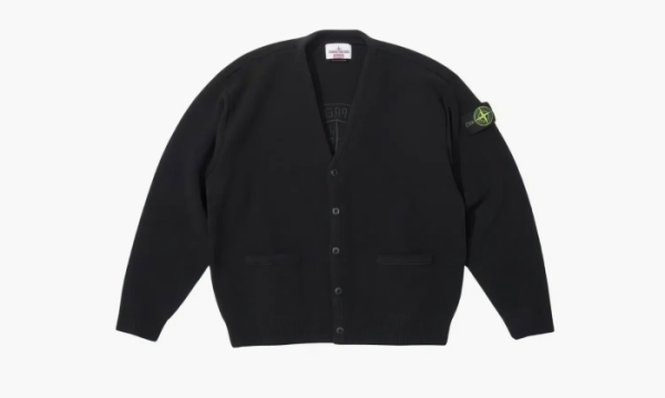 Supreme X Stone Island Cardigan Black 