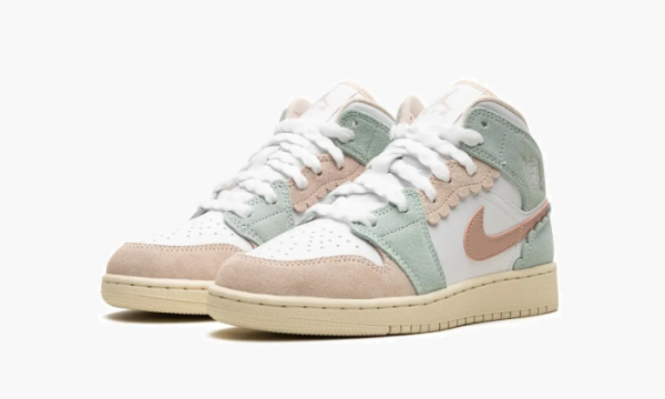 Air Jordan 1 Mid GS Pink Oxford 