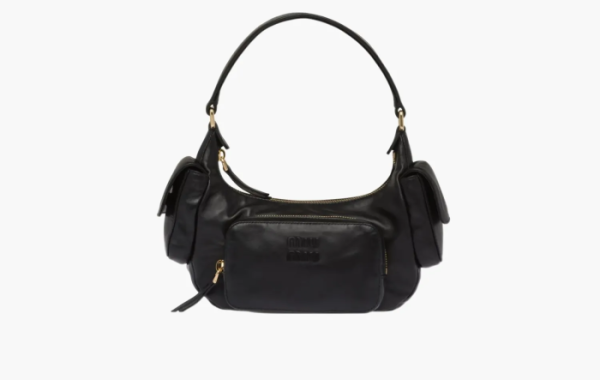 Miu Miu Leather Pocket Bag Black 