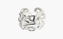 Hermes Large Chaine D'Ancre Enchainee Ring Sterling Silver 