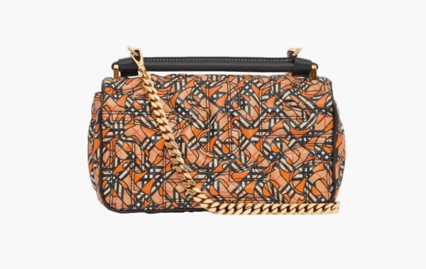 Burberry Small Quilted Lambskin Monogram Print Lola Bag Multicolor 