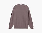 Stone Island Light Raw Hand Organic Cotton Crewneck Jumper Purple Grey
