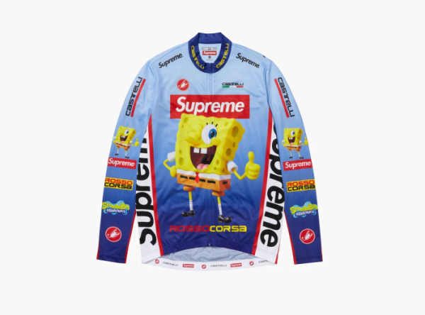 Supreme SpongeBob SquarePants x Castelli  L/S Cycling Jersey  Blue 